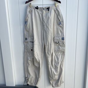 KIKWEAR K Lab Cargo Pockets Pants Vintage Khaki Skater Baggy Size XL